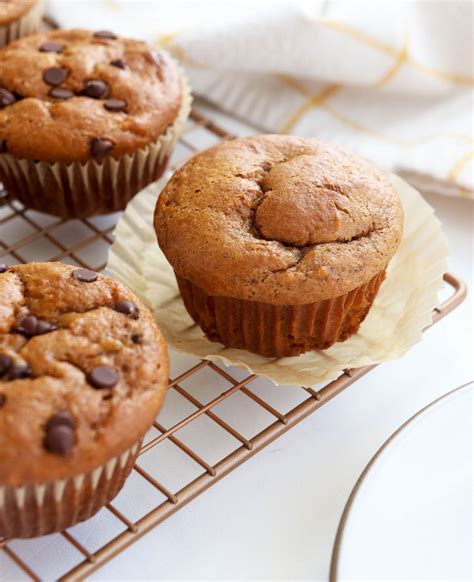peanut-butter-banana-muffins-flourless-fluffy image