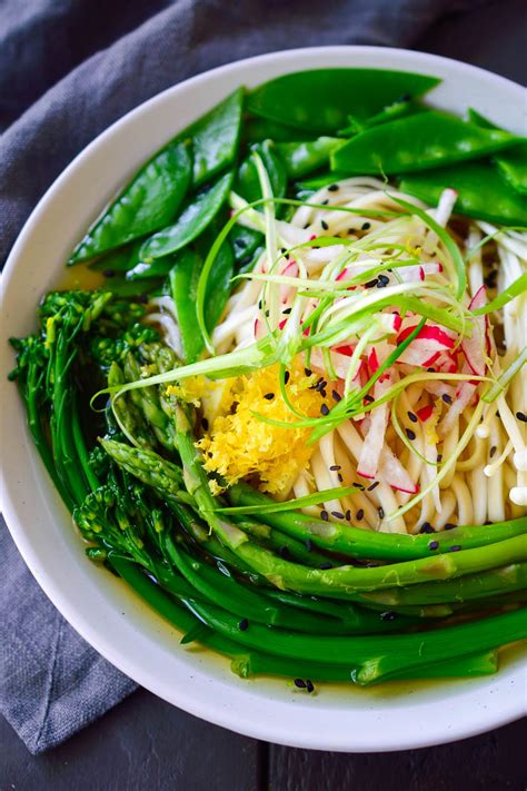 vegan-udon-noodle-soup-with-spring-vegetables image
