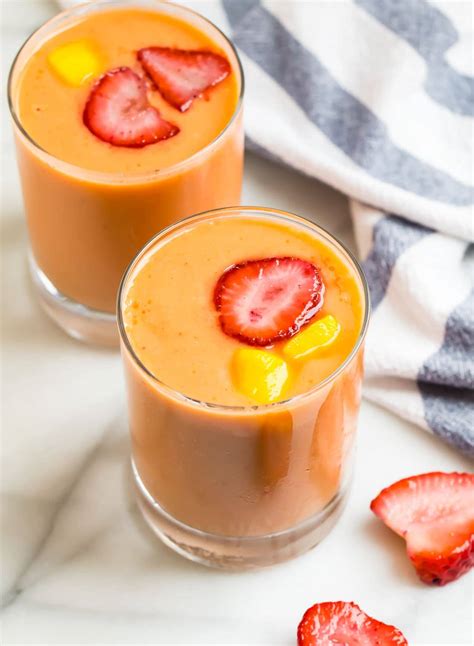 strawberry-mango-smoothie-well-plated image