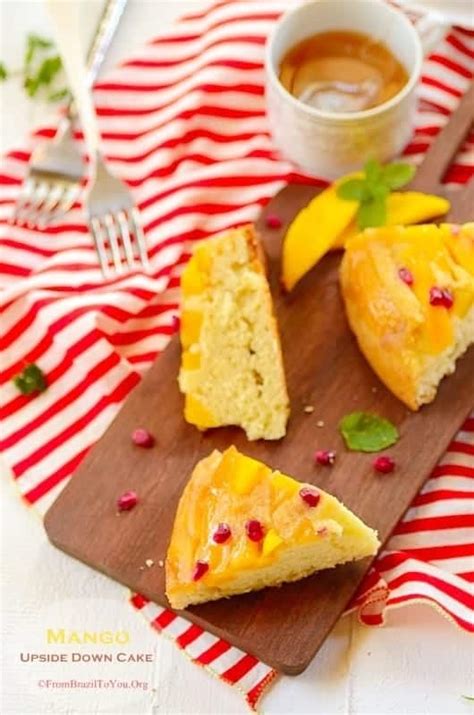 sunshiny-mango-upside-down-cake-easy-and-delish image
