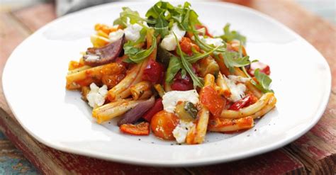 vegetable-pasta-with-feta-cheese-recipe-eat-smarter image