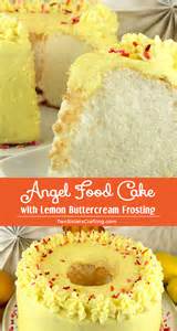 angel-food-cake-with-lemon-buttercream-frosting image