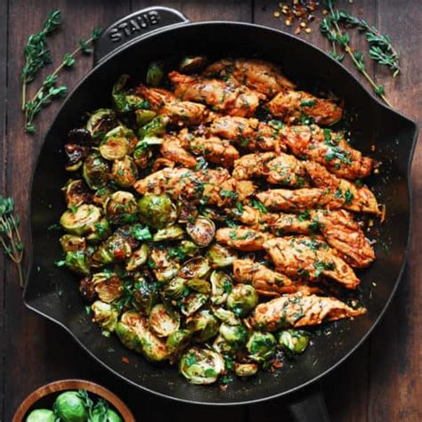 lemon-garlic-butter-chicken-and-brussels-sprouts image