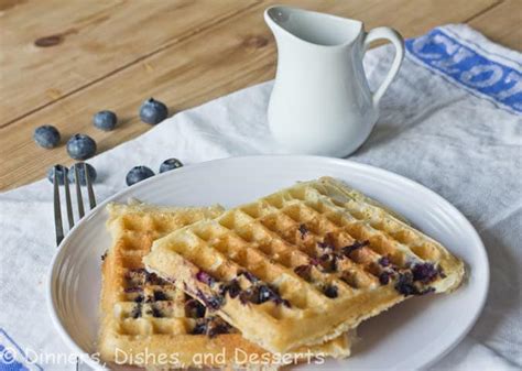 easy-blueberry-waffles-blueberry-sauce-dinners image