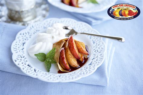 buttered-crepes-with-caramel-ontario-peaches image