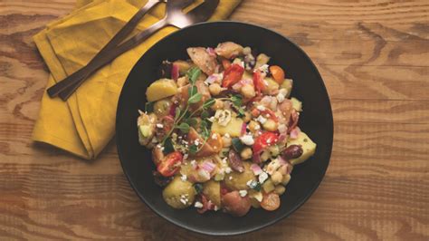 warm-greek-potato-salad-delicious-living image