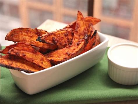 spicy-sweet-potato-wedges-with-maple-dipping-sauce image