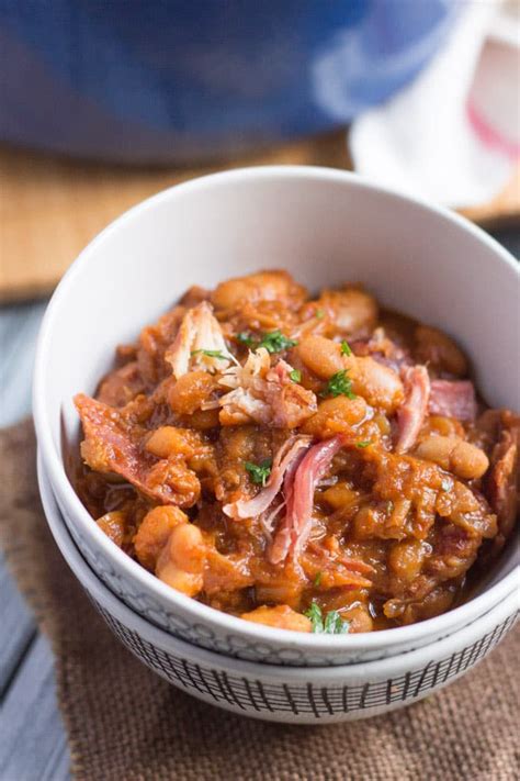 easy-homemade-baked-beans-with-smoked-ham-hock image