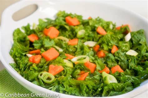 mustard-greens-and-papaya-salad-caribbean-green image