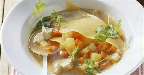 vegetable-chicken-soup-with-lasagna-noodles image
