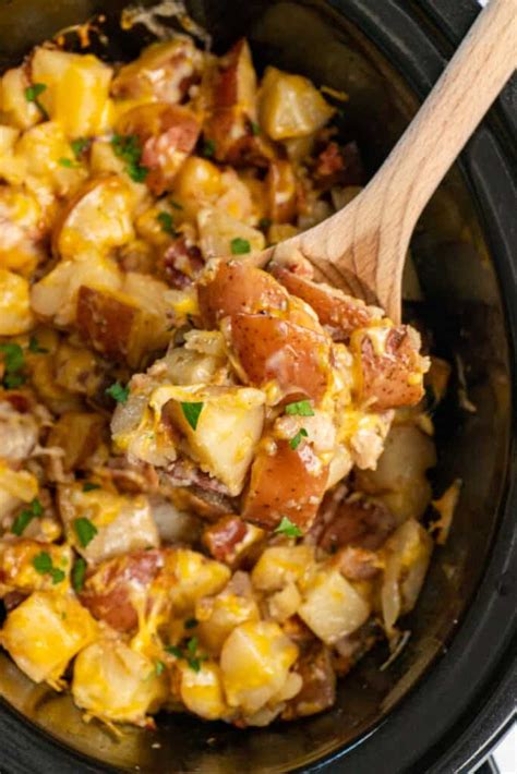 slow-cooker-cheesy-bacon-ranch-potatoes image