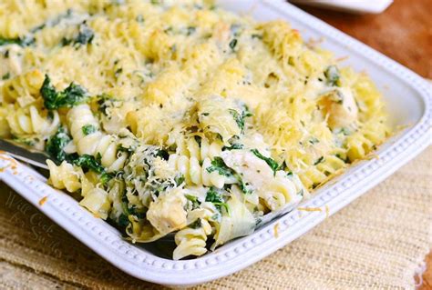 chicken-spinach-and-artichoke-pasta-casserole image
