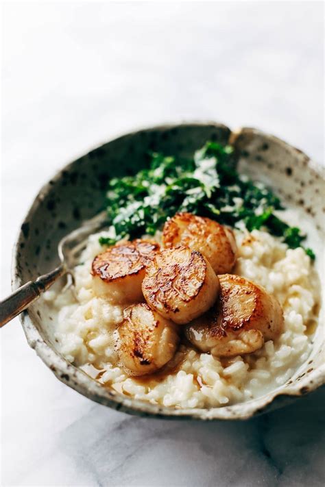 brown-butter-scallops-with-parmesan-risotto image