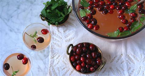 cranberry-mint-holiday-punch-recipe-purewow image