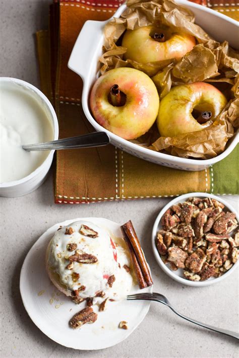 cinnamon-honey-baked-apples-with-yogurt-and-pecans image