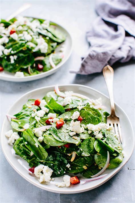 warm-spinach-salad-with-pancetta-goat-cheese image