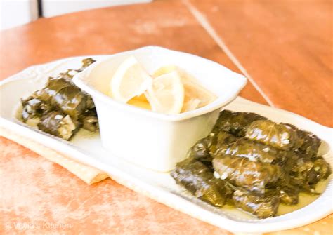 greek-stuffed-grape-leaves-with-meat-and-rice image