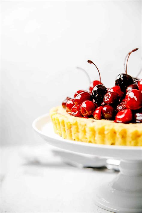 ricotta-pie-with-dark-chocolate-and-cherries-the-picky image