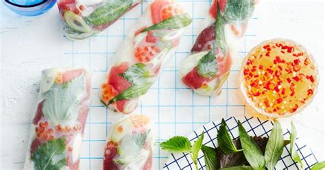 tuna-rice-paper-rolls-recipe-gourmet-traveller image