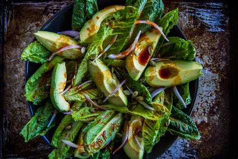 smoky-romaine-and-avocado-salad-heather-christo image