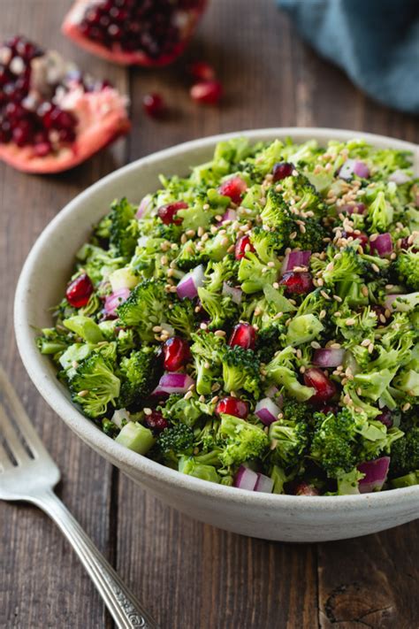 broccoli-chopped-salad-with-tahini-vinaigrette-pure image