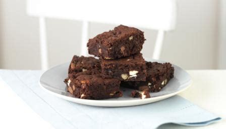 triple-chocolate-fudge-brownies-recipe-bbc-food image