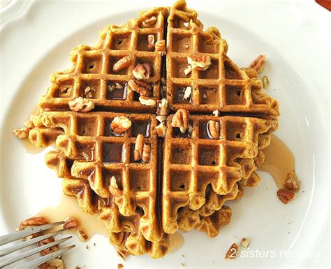 pumpkin-waffles-light-fluffy-2-sisters-recipes-by image