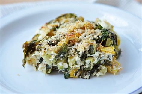 baked-zucchini-spinach-and-feta-as-low-carb-meal image