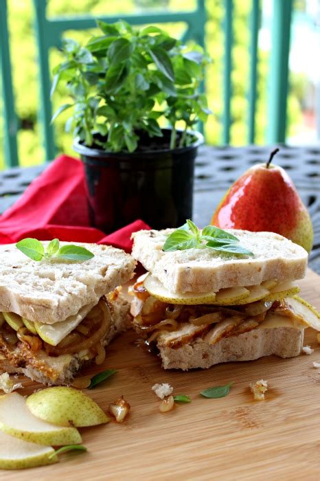 chicken-caramelised-onion-pear-sandwich-berry-sweet-life image