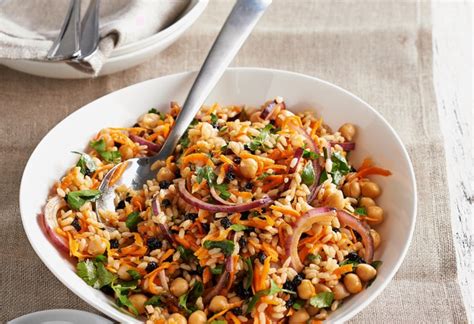 brown-rice-carrot-herb-salad-recipe-new-idea-food image