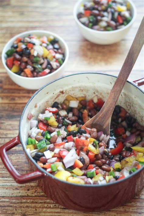 mexican-three-bean-and-three-pepper-salad-the image