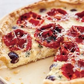 oven-dried-tomato-tart-with-goat-cheese-and-black-olives image