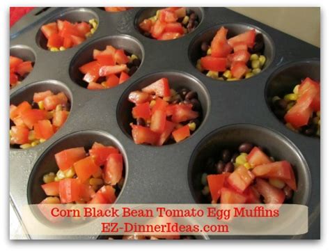 corn-black-bean-tomato-egg-muffins-easy-dinner-ideas image