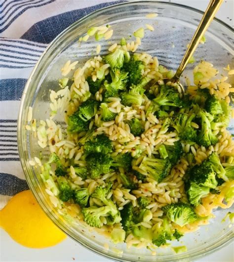 broccoli-lemon-orzo-salad-a-treat-life image