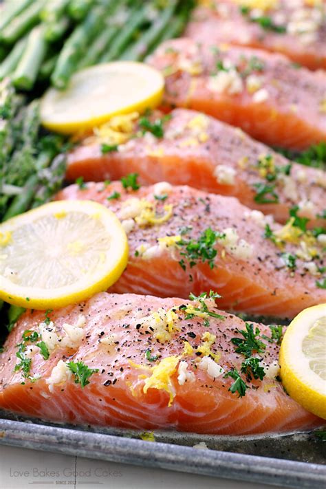 lemon-garlic-herb-salmon-asparagus-love-bakes-good image