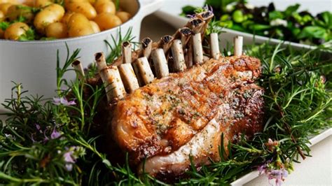 roast-rack-of-lamb-with-rosemary-salt-recipe-good-food image