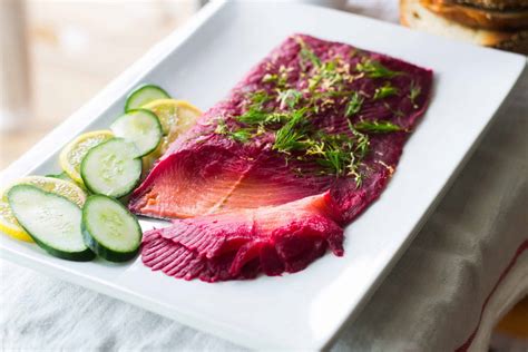 homemade-beet-and-dill-cured-lox-the-little-ferraro image