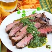 grilled-marinated-flank-steak-with-chimichurri-sauce image