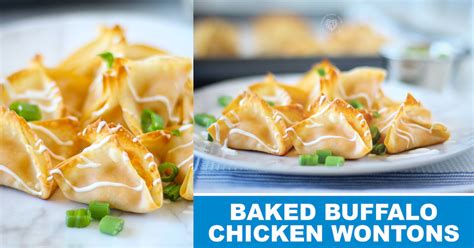 baked-buffalo-chicken-wontons-drizzeld-in-dressing image