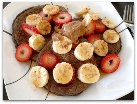 chocolate-flax-pancakes-amys-healthy-baking image