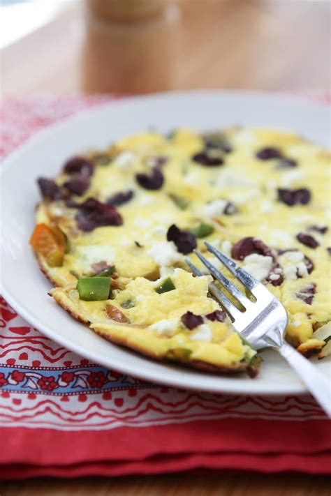 greek-pepper-and-onion-frittata-with-feta-aggies-kitchen image
