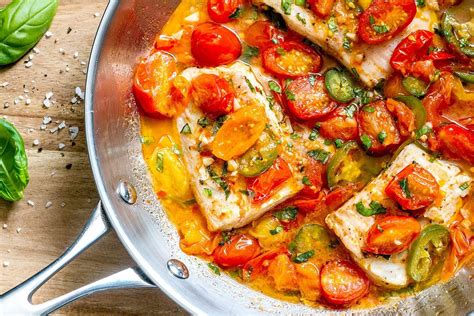 tilapia-white-fish-recipe-in-tomato-basil-sauce-eatwell101 image