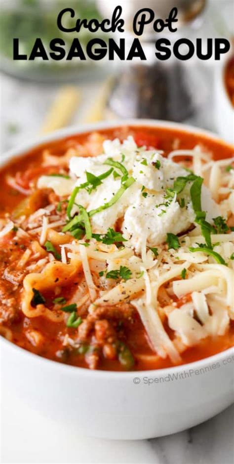 crockpot-lasagna-soup-cheesy-delicious-spend image