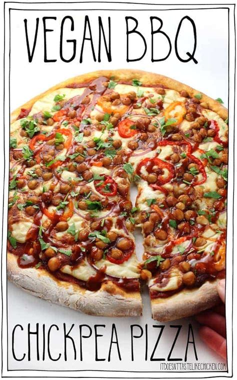 vegan-bbq-chickpea-pizza-it-doesnt-taste-like-chicken image