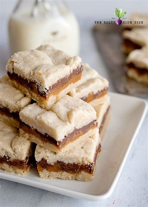 gooey-chocolate-caramel-cookie-bars-recipe-salty image