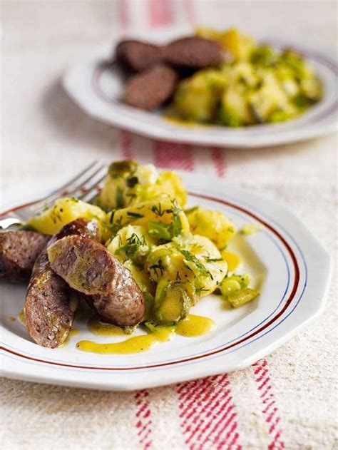 cumberland-sausage-with-hot-potato-salad-delicious image