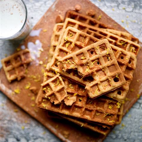 cinnamon-waffles-vegan-food-living image