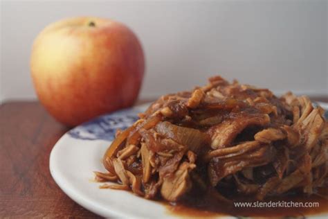 slow-cooker-apple-barbecue-pulled-turkey-slender image