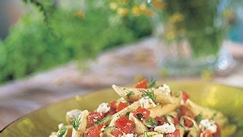 greek-style-penne-with-fresh-tomatoes-feta-and-dill image