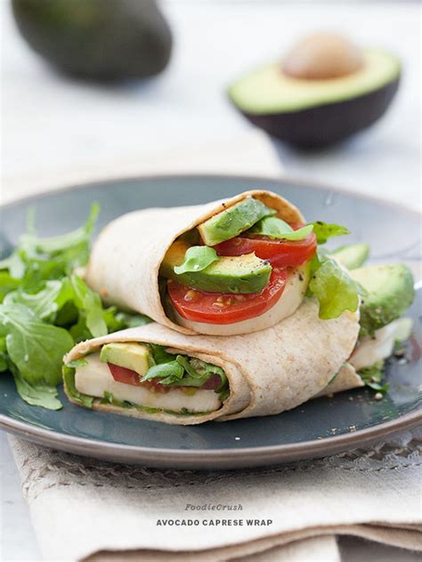 avocado-caprese-wrap-foodiecrush image
